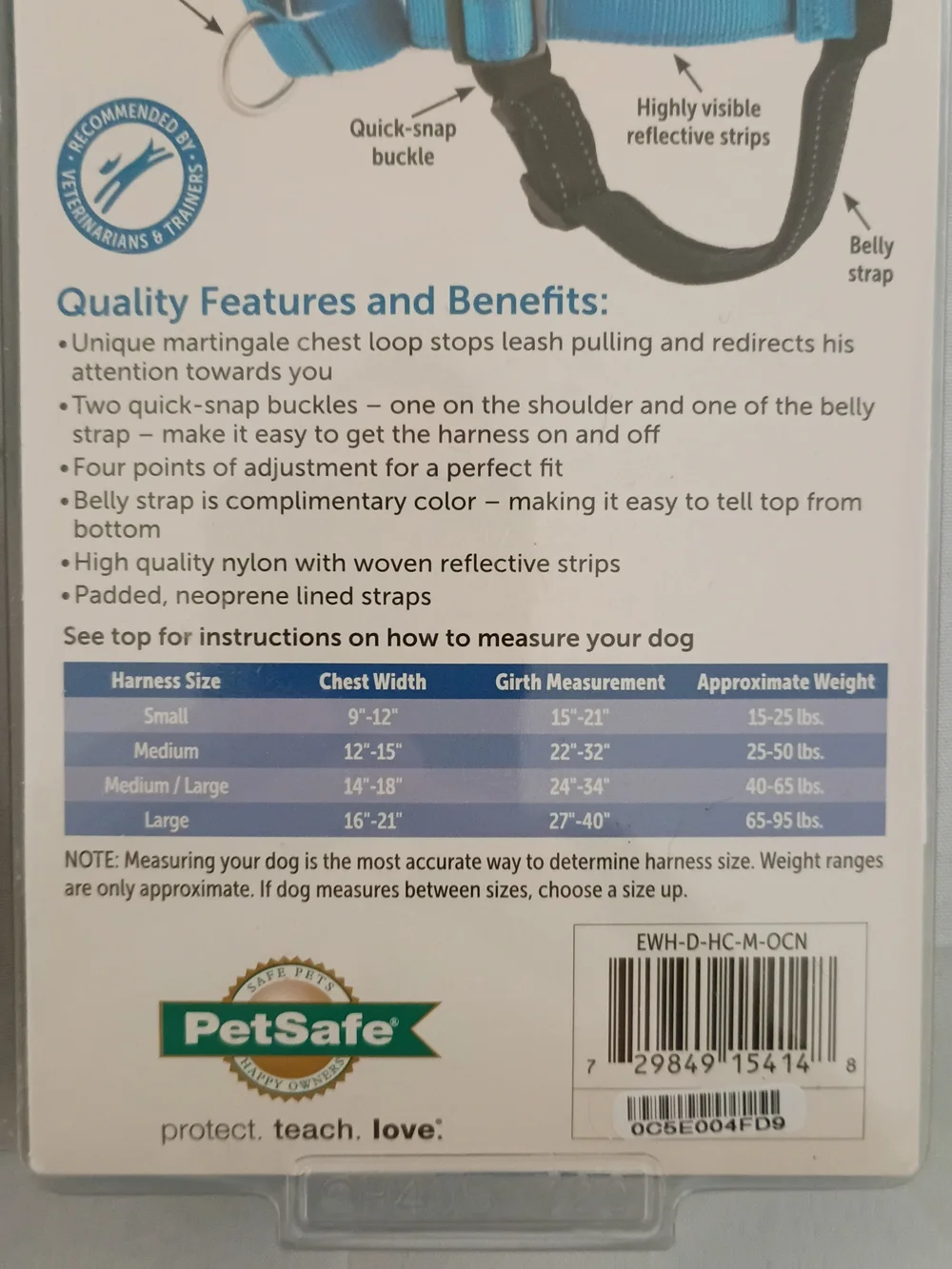 PetSafe Easy Walk No-Pull Harness Medium/large  Blue Black New Walker lot of 2